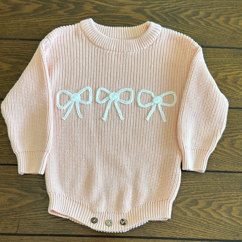 Pink Knit Romper